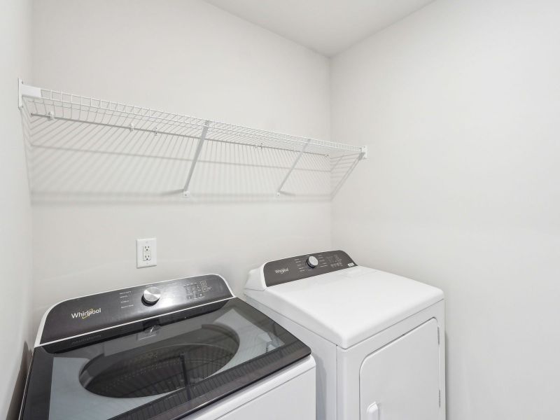Laundry day just got easier with room to sort and organize your clothes.