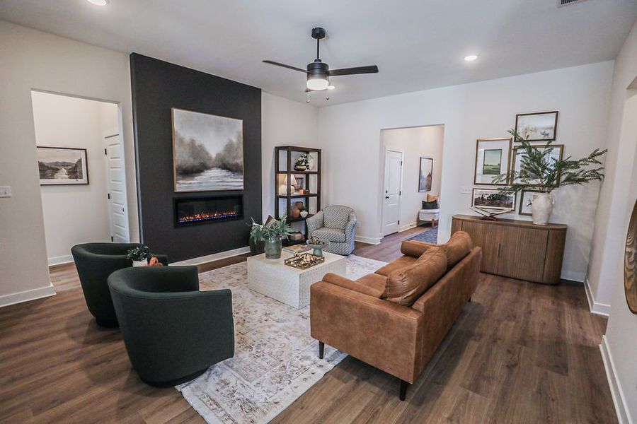 Furnished interior in a model home at Villages of Green Meadows in Munford (Image 46).