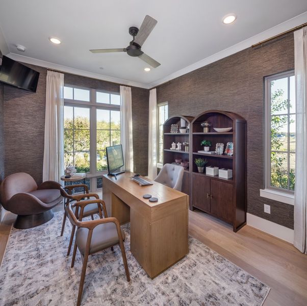 Furnished interior in a model home at Dean Farms in Lucas (Image 9).