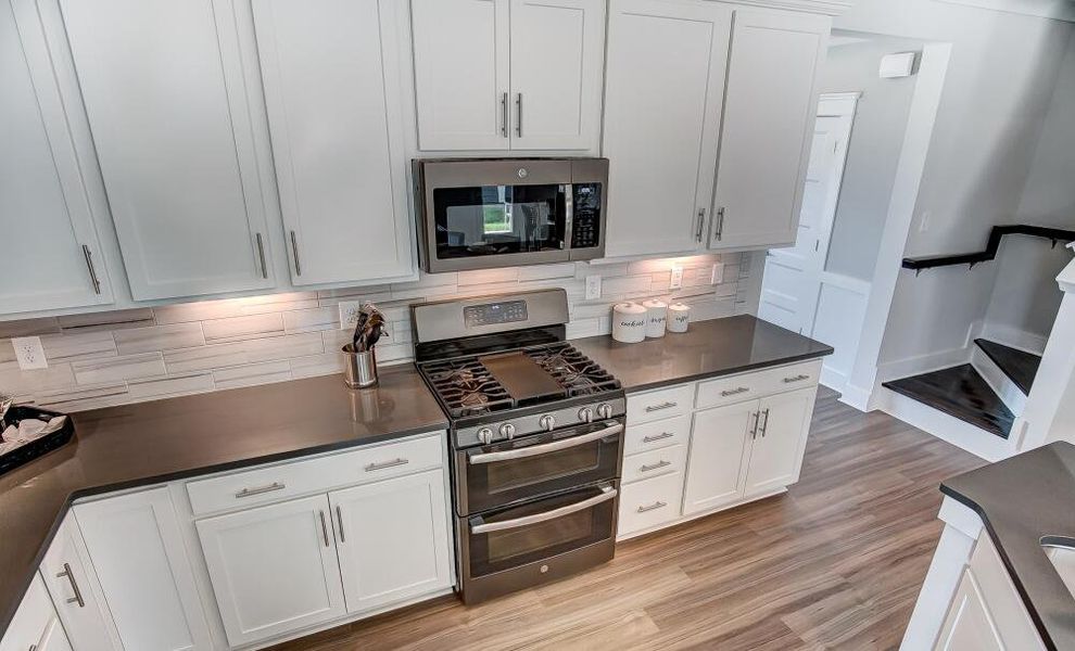 Furnished interior in a model home at Bryton Crossing Townhomes in Huntersville (Image 4). Furnished interior in a model home at Bryton Crossing Townhomes in Huntersville (Image 4).