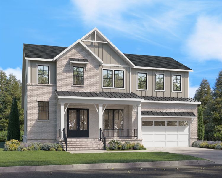 Davenport Elevation B - Farmhouse Davenport Elevation B - Farmhouse