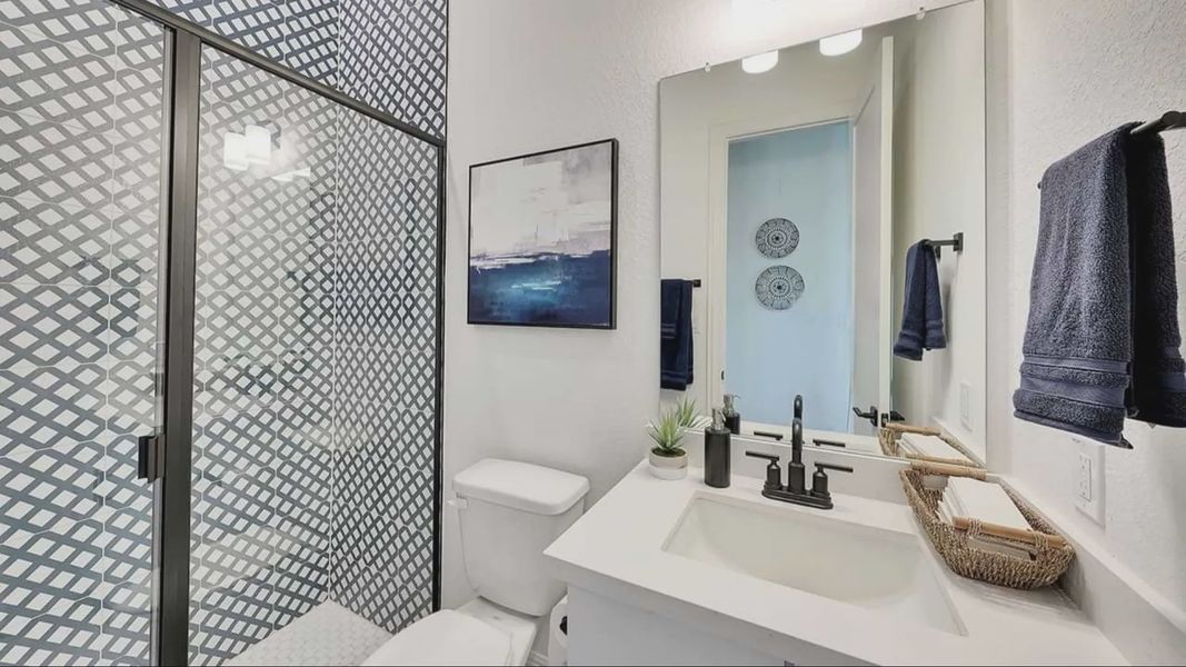 Furnished interior in a model home at Carillon in Manor (Image 6). Furnished interior in a model home at Carillon in Manor (Image 6).