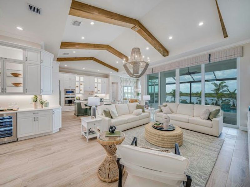 Furnished interior in a model home at BELTERRA in Port St. Lucie (Image 78).