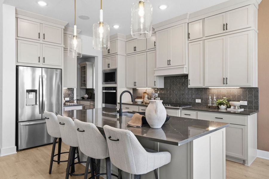 Furnished interior in a model home at Chaparral Park in Oak Point (Image 32).