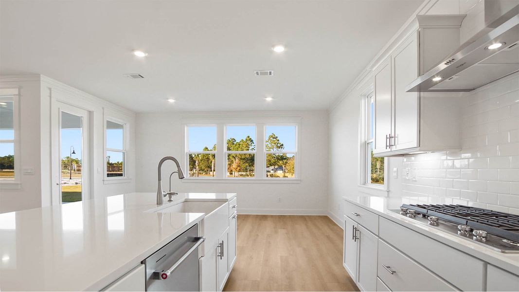 Furnished interior in a model home at Parkside in Santa Rosa Beach (Image 8).