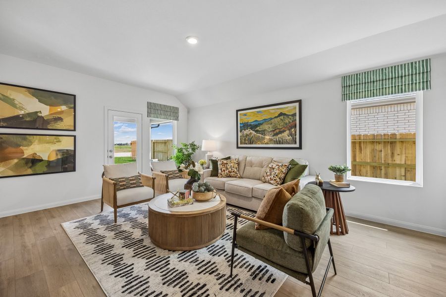 Furnished interior in a model home at Sofi Lakes in Katy (Image 12).