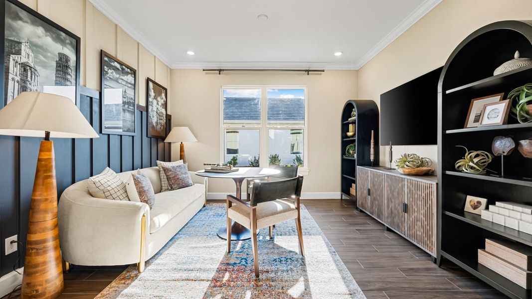 Furnished interior in a model home at Esplanade Lake Club in Fort Myers (Image 46). Furnished interior in a model home at Esplanade Lake Club in Fort Myers (Image 46).