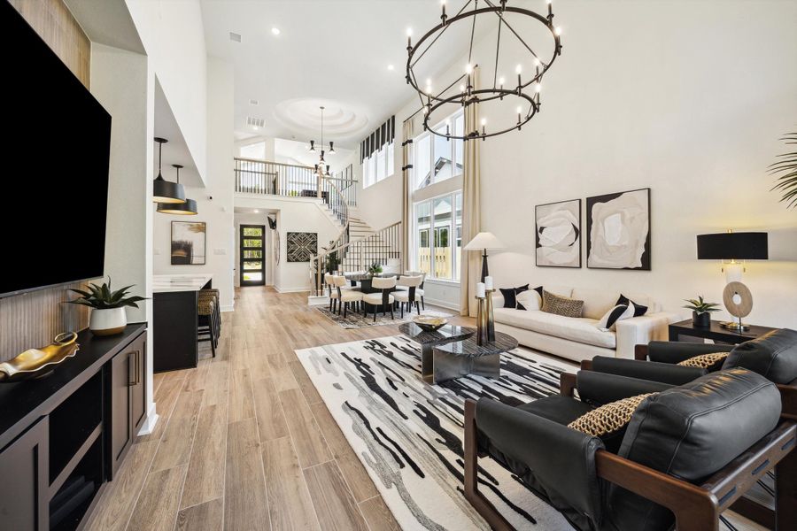 Furnished interior in a model home at ARTAVIA® - 40' in Conroe (Image 30).