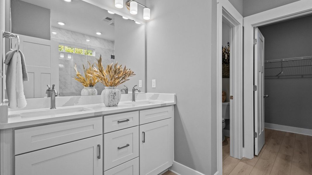 Furnished interior in a model home at Ansley Trails in Douglasville (Image 17).