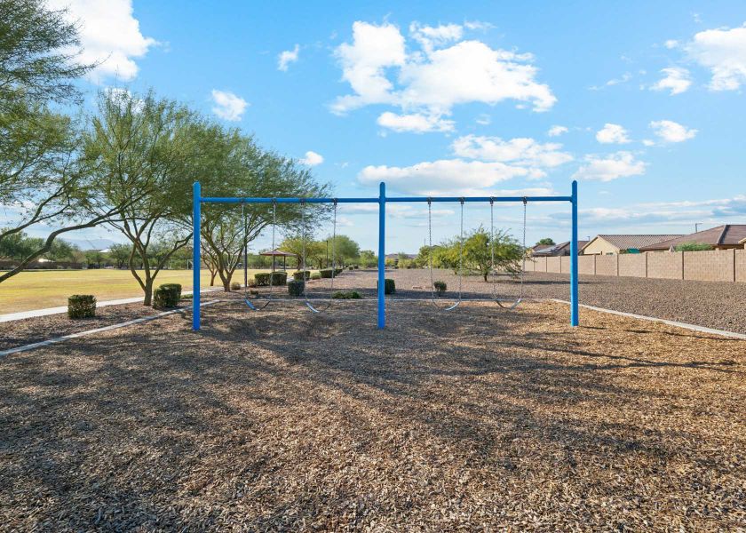 A playground with blue bars. A playground with blue bars.