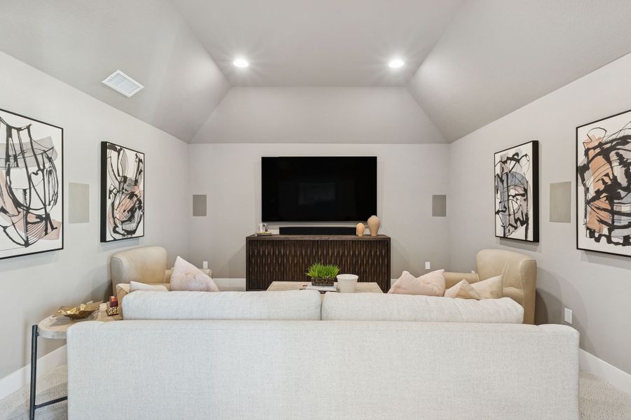 Plan 1640 Media Room - Bella Casa Model Photo Plan 1640 Media Room - Bella Casa Model Photo