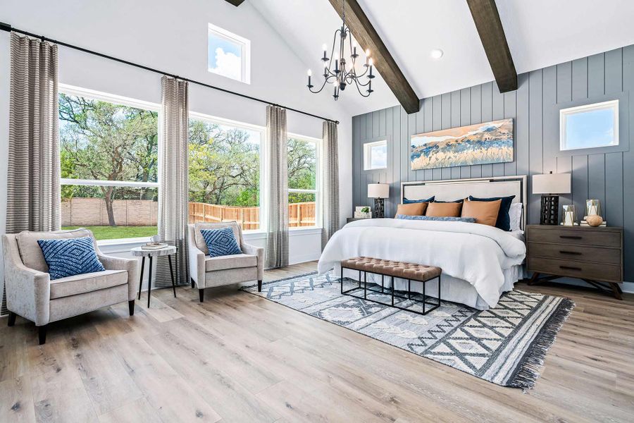 Furnished interior in a model home at Caliterra in Dripping Springs (Image 24). Furnished interior in a model home at Caliterra in Dripping Springs (Image 24).