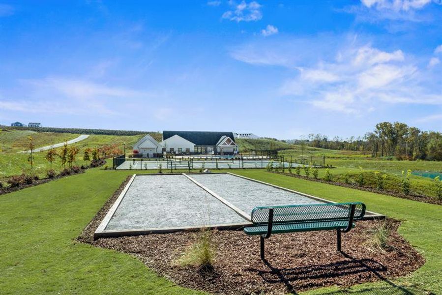 Enjoy a game of bocce ball with neighbors and friends!