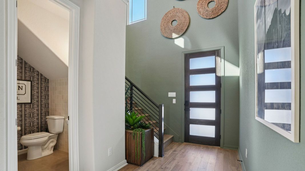 Furnished interior in a model home at Stream Waters in Seguin (Image 5).
