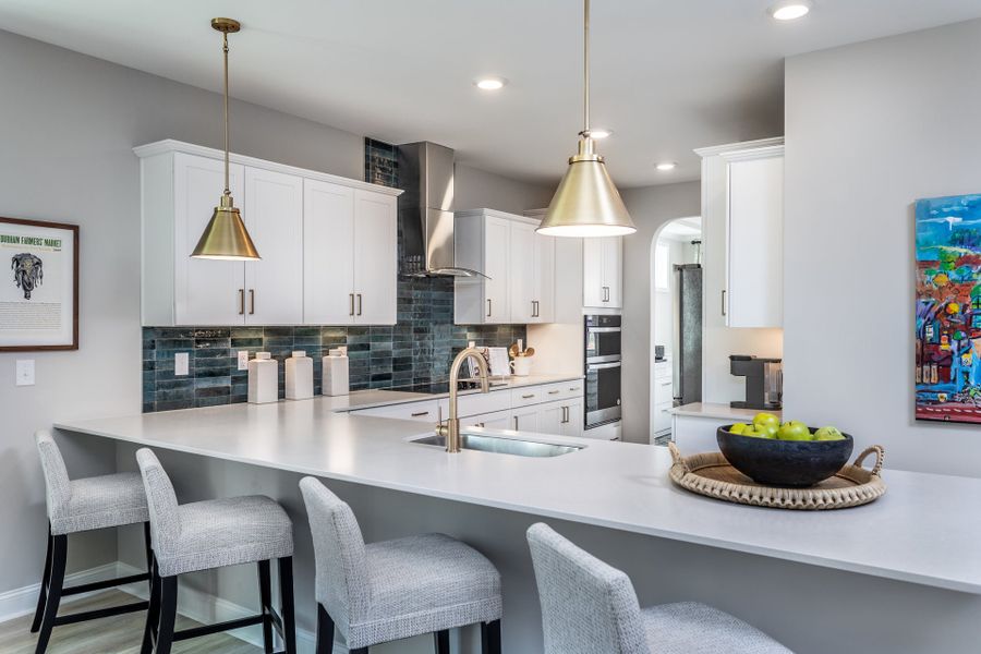 Furnished interior in a model home at The View in Durham (Image 5).