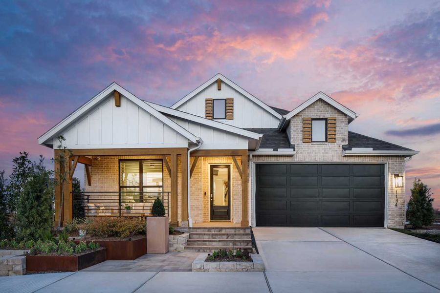 Front exterior of a home in the Indigo: 50ft. lots community, located in Richmond, TX (Image 4). Front exterior of a home in the Indigo: 50ft. lots community, located in Richmond, TX (Image 4).