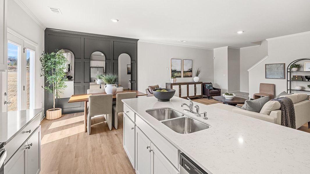 Furnished interior in a model home at Harvest Park in Decatur (Image 3).