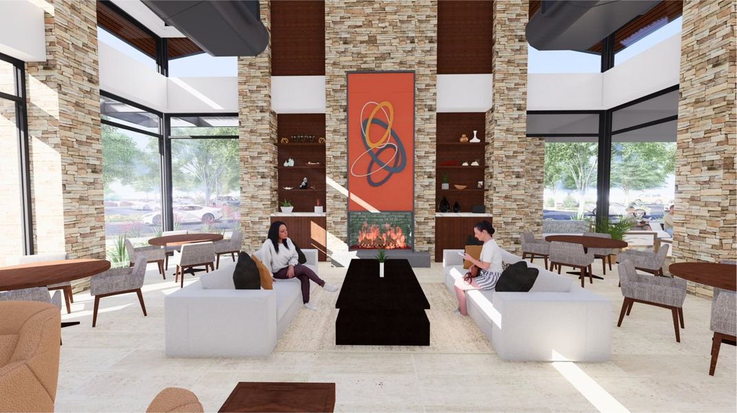 Clubhouse amenity interior lounge