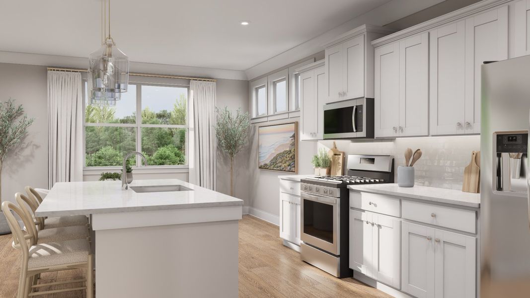 Furnished interior in a model home at Rivers Reach in Yemassee (Image 2).