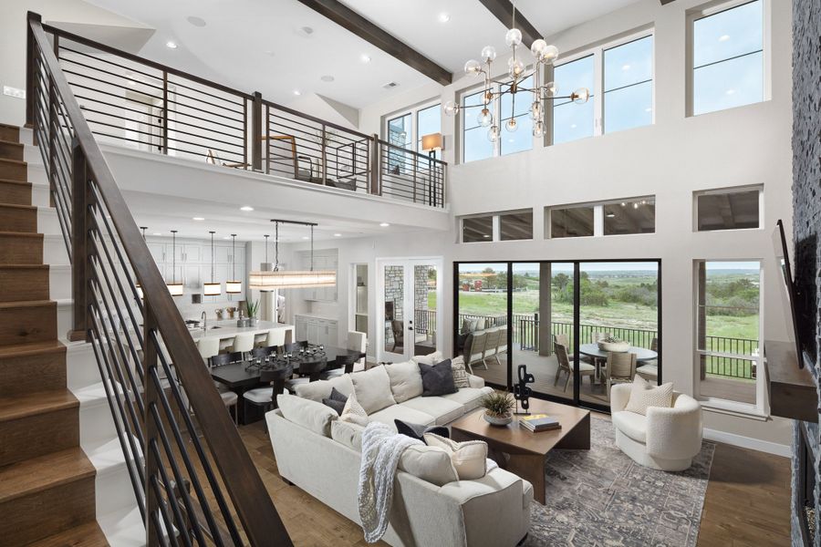 Furnished interior in a model home at The Summit at Castle Pines in Castle Pines (Image 9).