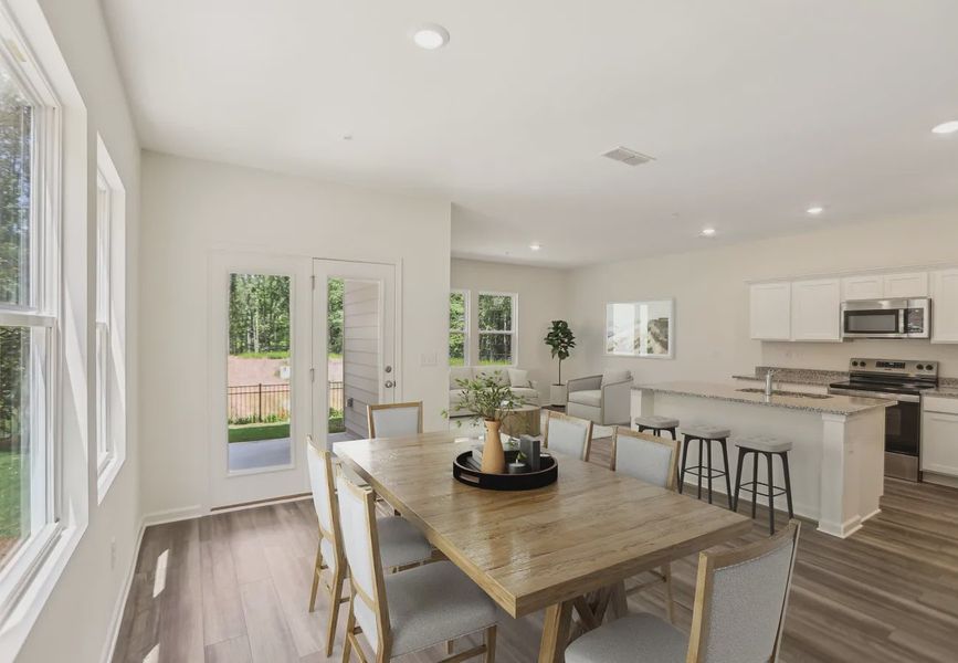 Furnished interior in a model home at Chestnut Grove in Douglasville (Image 8).