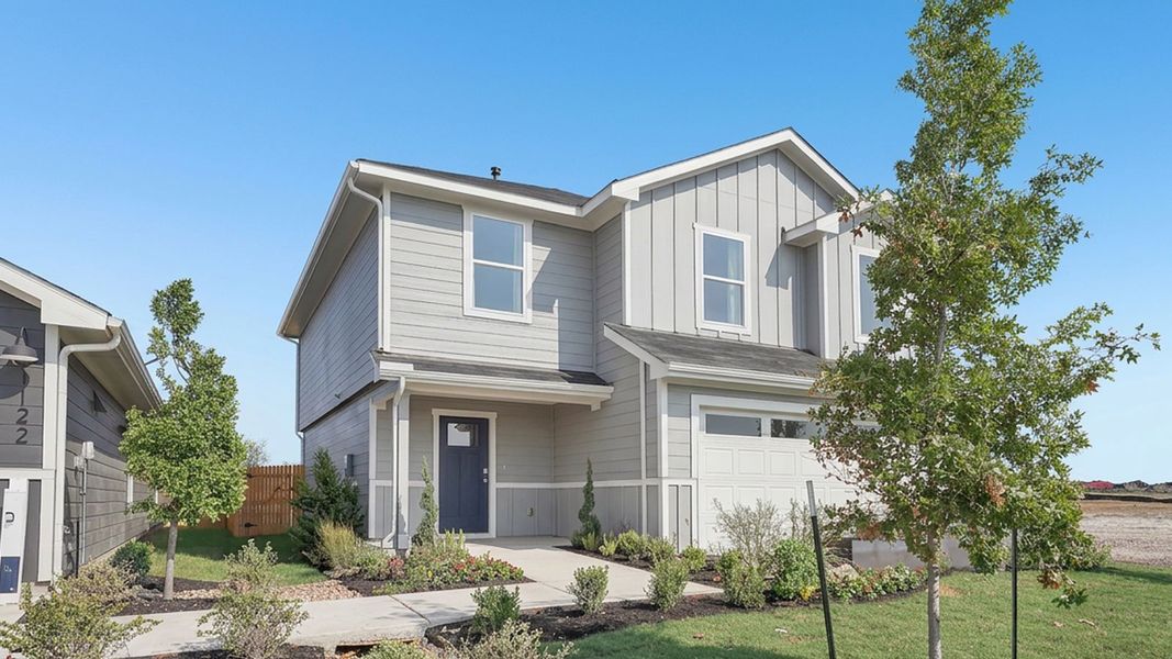 Front exterior of a home in the Marigold community, located in Kyle, TX (Image 5).