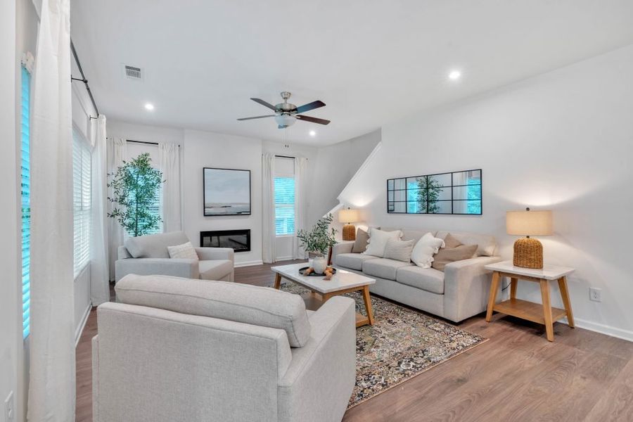 Furnished interior in a model home at Meadow Pines in Dallas (Image 21).