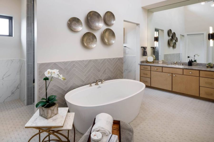 Furnished interior in a model home at Windsong Ranch in Prosper (Image 31).