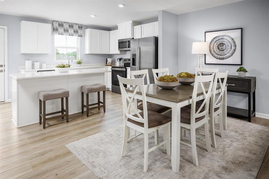 Furnished interior in a model home at Evergreen in Cane Ridge (Image 7).