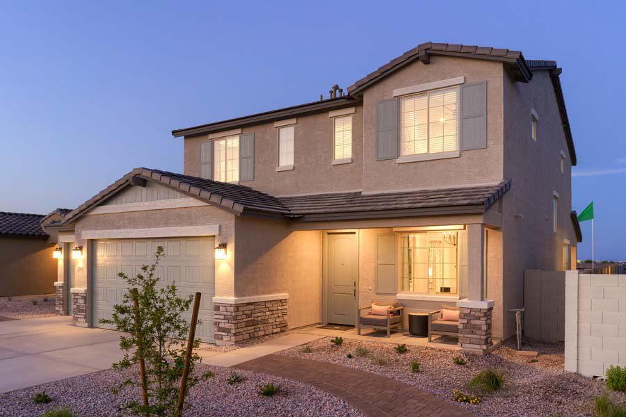 Front exterior of a home in the Ryder Ranch community, located in Surprise, AZ (Image 16).