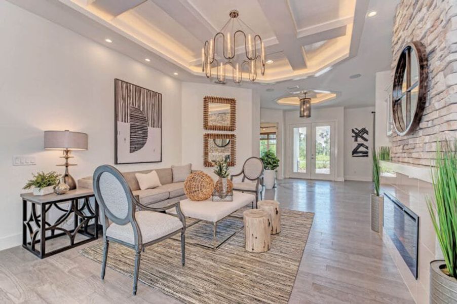 Furnished interior in a model home at Artisan at Watercolor Place in Bradenton (Image 6). Furnished interior in a model home at Artisan at Watercolor Place in Bradenton (Image 6).