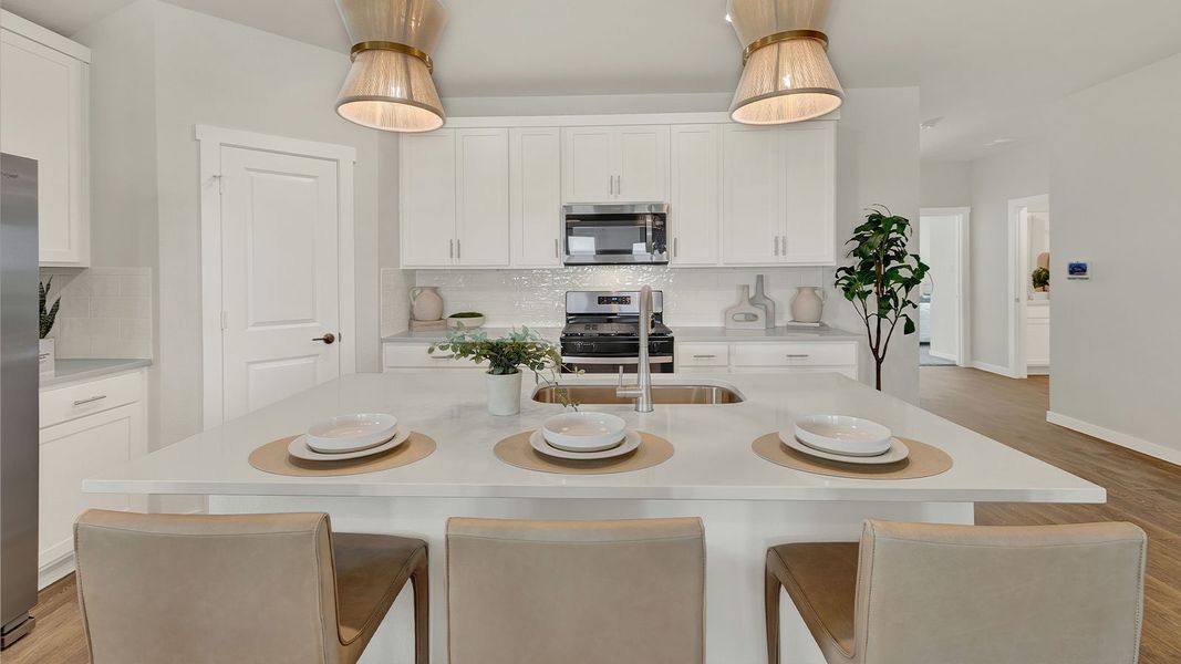Furnished interior in a model home at Mayfair in New Braunfels (Image 37).