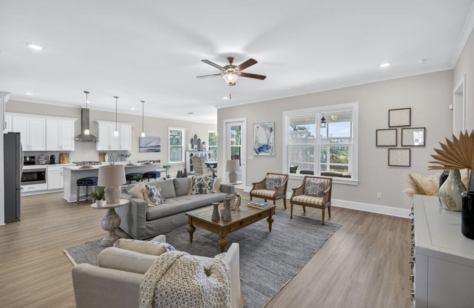 Furnished interior in a model home at Magnolia Bay Estates in Freeport (Image 5).