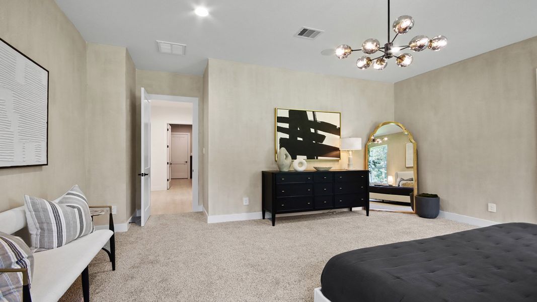Furnished interior in a model home at Butlers Bend Estates in Pinehurst (Image 19). Furnished interior in a model home at Butlers Bend Estates in Pinehurst (Image 19).