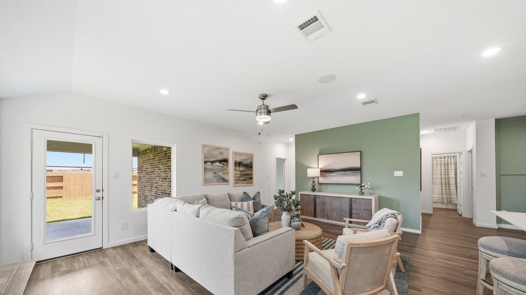 Furnished interior in a model home at Sunterra in Katy (Image 12).