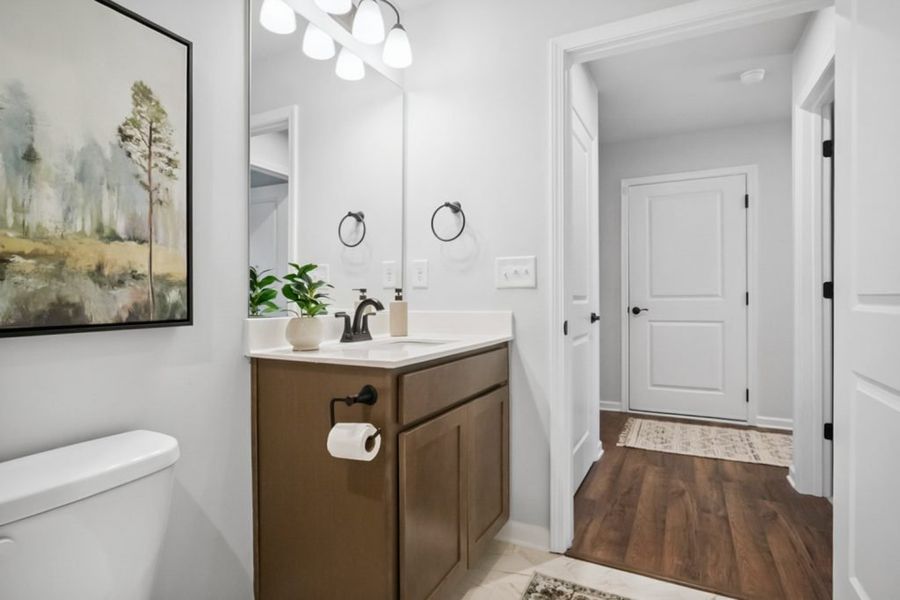 Furnished interior in a model home at Silver Leaf in Dawsonville (Image 25). Furnished interior in a model home at Silver Leaf in Dawsonville (Image 25).