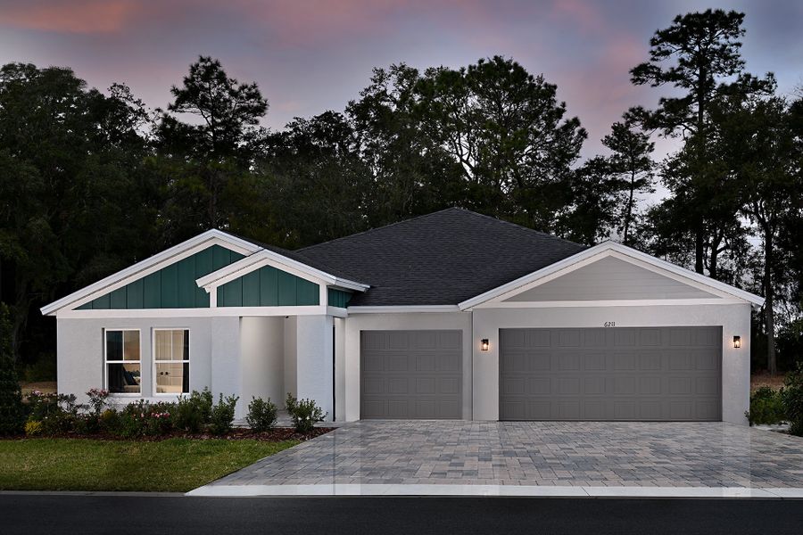 Front exterior of a home in the Cherrywood Preserve community, located in Ocala, FL (Image 5).