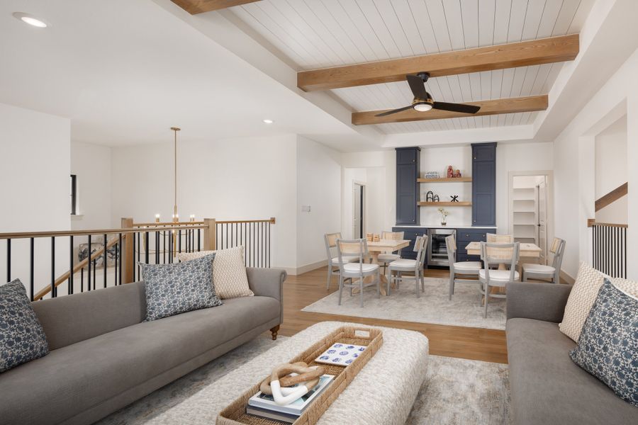 Furnished interior in a model home at Light Farms Graham/Reagan in Celina (Image 19). Furnished interior in a model home at Light Farms Graham/Reagan in Celina (Image 19).