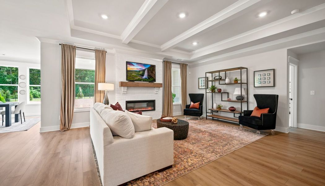 Furnished interior in a model home at Fowler Farms in Auburn (Image 78).