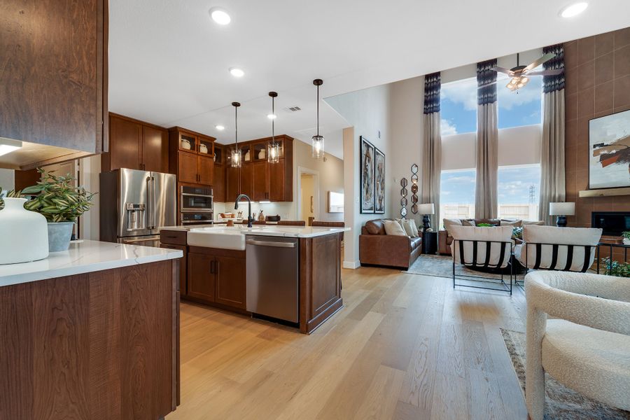 Furnished interior in a model home at Creekhaven in Iowa Colony (Image 11).