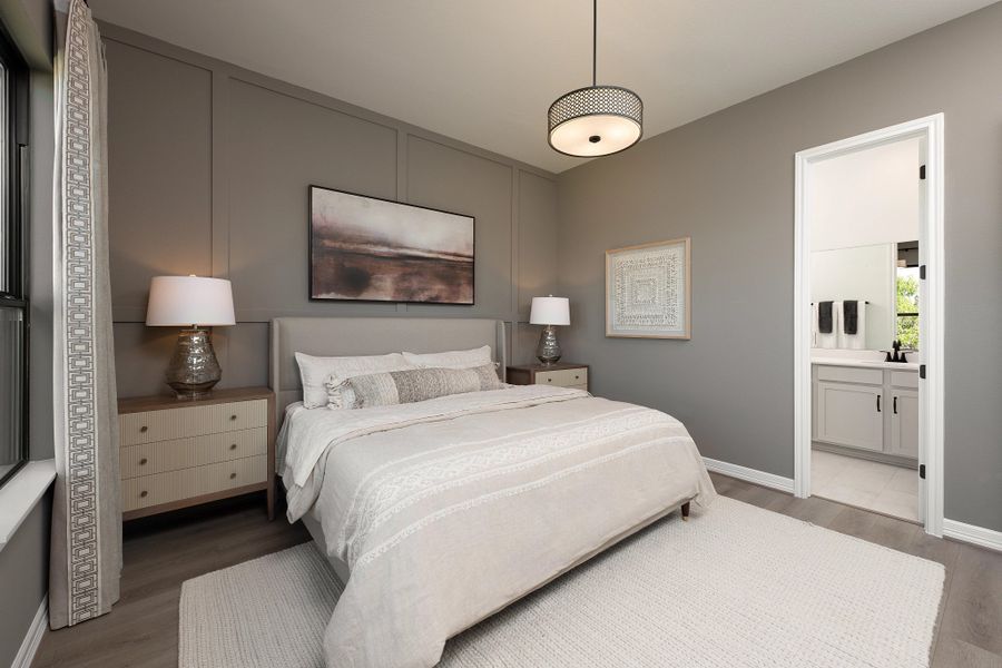 Furnished interior in a model home at Bergamo in Katy (Image 9).