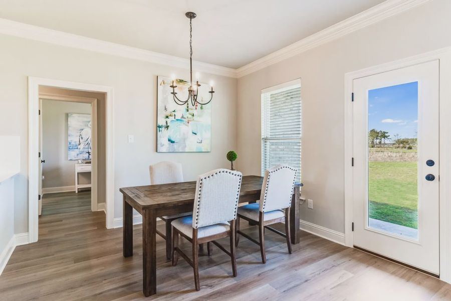 Furnished interior in a model home at Aldeana in Bonney (Image 7).