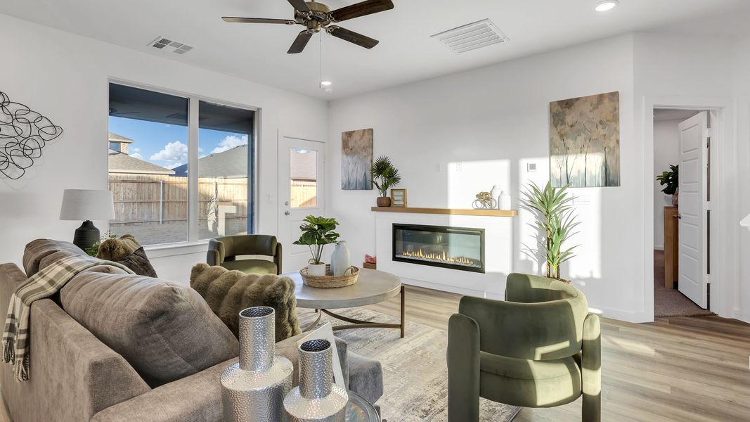 Furnished interior in a model home at Viridian in Lubbock (Image 15).