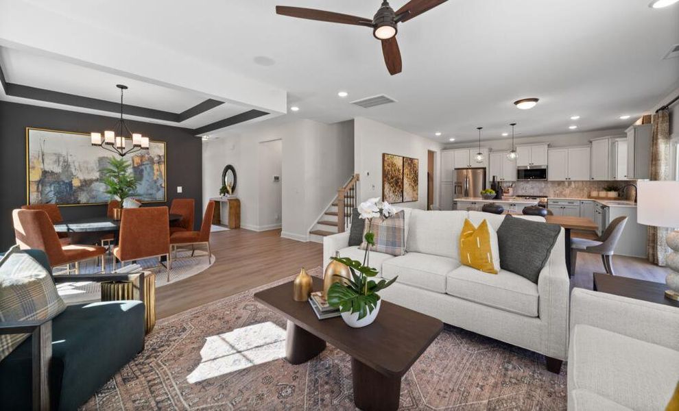 Furnished interior in a model home at Pisgah Park in Kernersville (Image 23).