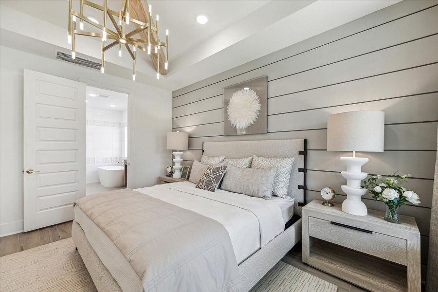 Furnished interior in a model home at Kresston - 40' in Montgomery (Image 11). Furnished interior in a model home at Kresston - 40' in Montgomery (Image 11).