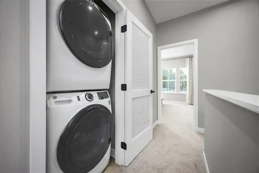 Skip carrying baskets up and down stairs with laundry nearby. Skip carrying baskets up and down stairs with laundry nearby.
