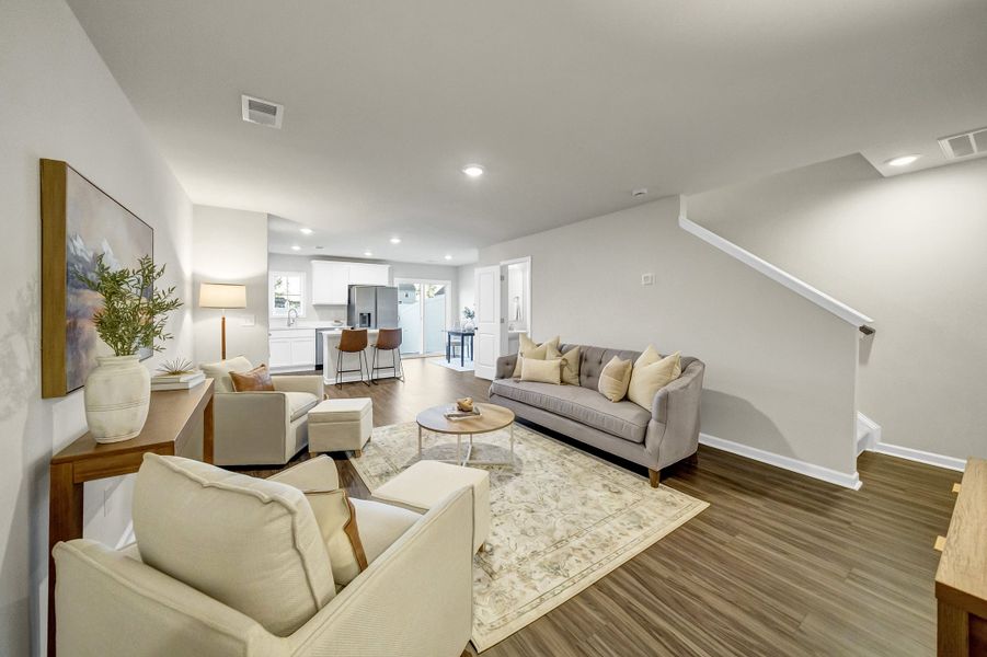 Furnished interior in a model home at Village at Boulware in Lugoff (Image 2).