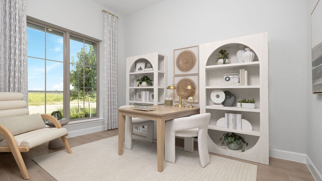 Furnished interior in a model home at Myrtle Creek 60' in Waxahachie (Image 16).