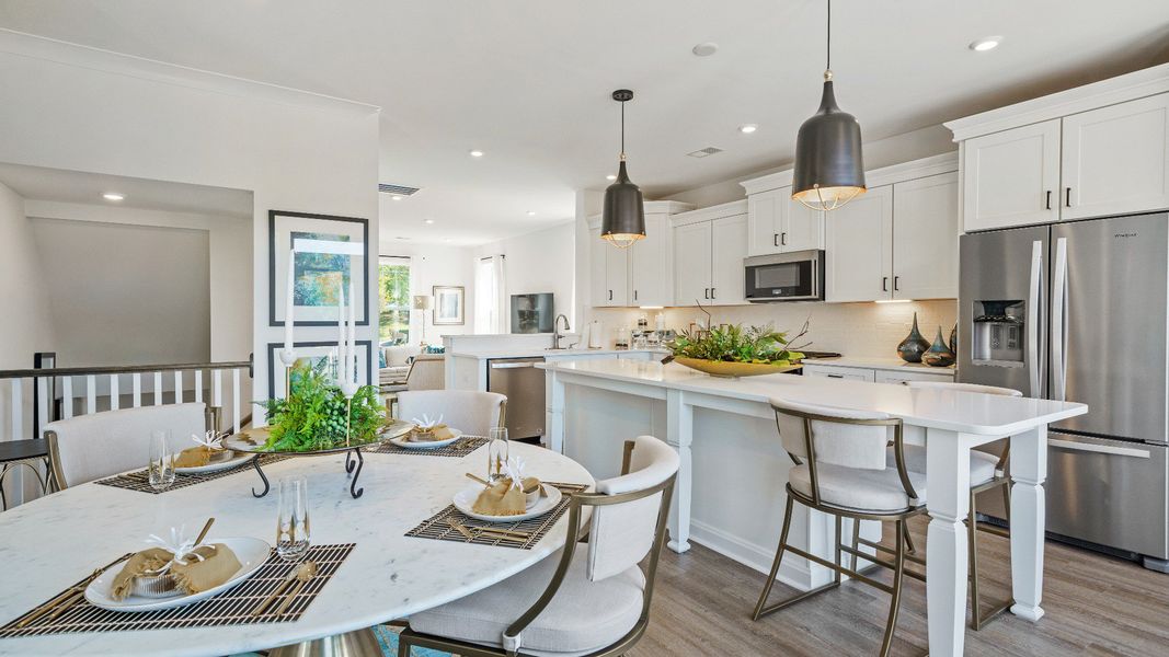 Furnished interior in a model home at Montgomery Chase in Greenville (Image 9).