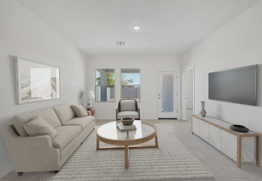 Furnished interior in a model home at Stonebridge Manor in Waddell (Image 5).